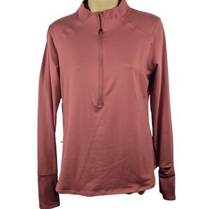 Under Armour Run Quarter Zip Pullover‎ Womens Small Pink Excellent Thumbholes